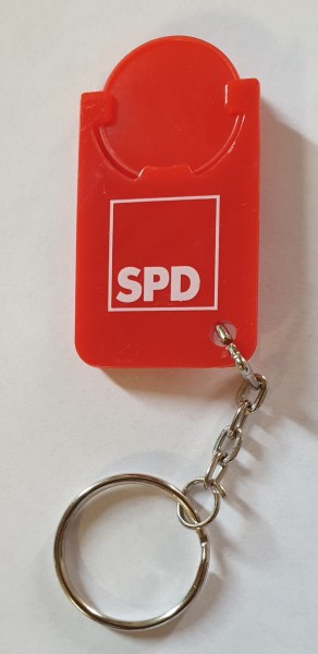 Einkaufswagenchip mit Halter rot - SPD