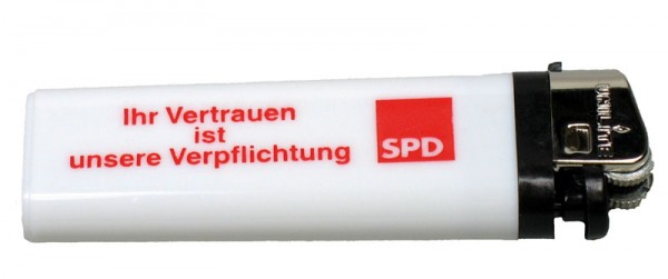 Feuerzeug Einweg weiß - SPD
