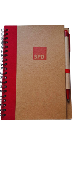 Notizbuch - Karton mit Kuli - SPD**